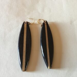 3″ Black Wood Earrings (20-05)