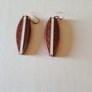 Wood Earrings made from Purple Heart (3A)