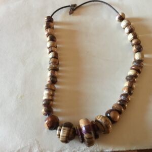 Wood Bead Necklace (20-14)